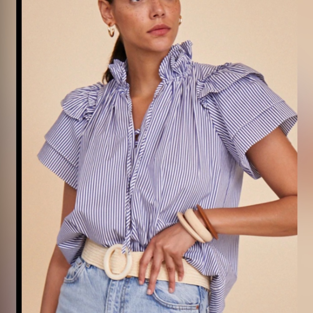 Hunter Bell Millie top NWOT size XS blue stripe